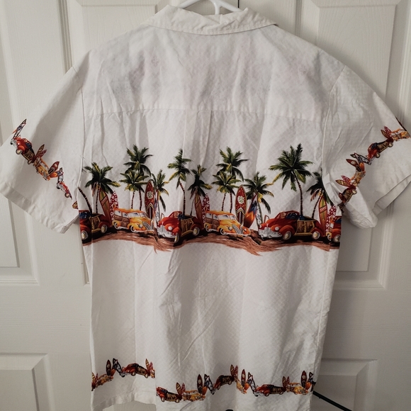 Mens 2XL High Surf off white Hawaiian shirt - Picture 2 of 3